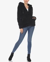 White Mark Women's Hooded Sherpa Jacket