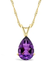 Macy's Amethyst (2-3/4 ct. t.w.) Pendant Necklace in 14K Yellow Gold