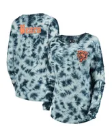 Women's New Era Navy Chicago Bears Tie-Dye Long Sleeve T-shirt