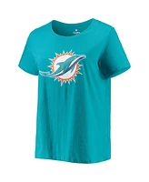 Women's Fanatics Tua Tagovailoa Aqua Miami Dolphins Plus Name and Number T-shirt