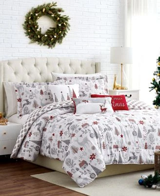Southshore Fine Linens Holly Jolly Lane Reversible Comforter Sets