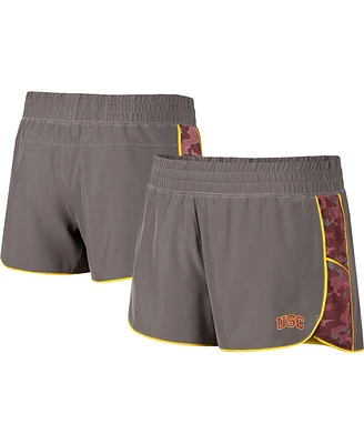 Women's Colosseum Gray, Cardinal Usc Trojans Pamela Lined Shorts
