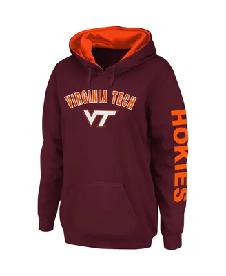 Women's Colosseum Maroon Virginia Tech Hokies Loud and Proud Pullover Hoodie
