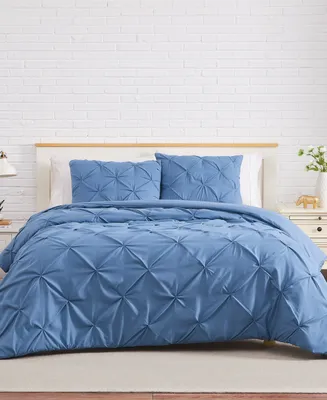 Southshore Fine Linens Pintuck 3 Piece Duvet Cover Set, Full/Queen