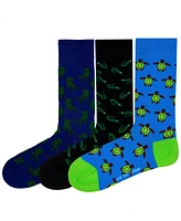 Love Sock Company Women's Ancient Bundle W-Cotton Novelty Crew Socks with Seamless Toe Design, Pack of 3