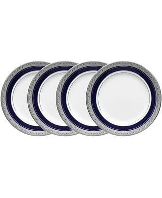 Noritake Crestwood Cobalt Platinum Set of 4Bread & Butter/Appetizer Plates, Service For 4