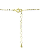 Giani Bernini Cubic Zirconia Kite Cluster Pendant Necklace, 16" + 2" extender, Created for Macy's