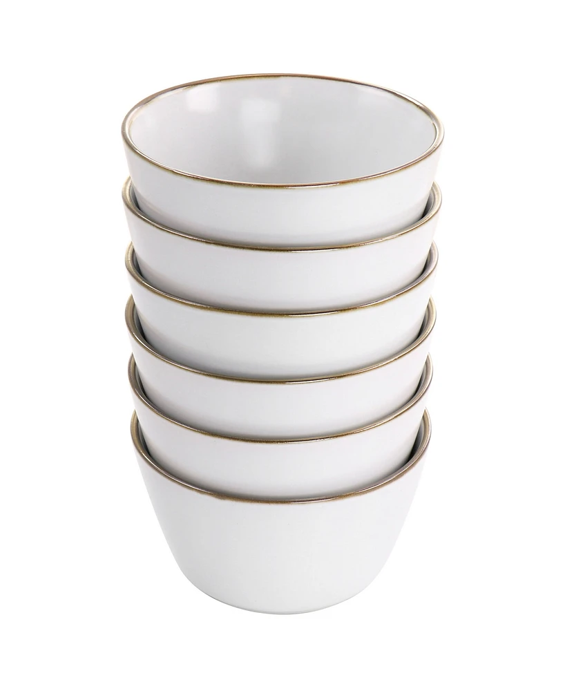 Elama Alejandro Gold-Tone Cereal Bowls, Set of 6