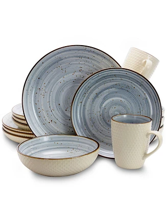 Elama Yeva Swirl 16 Pc. Dinnerware Set, Service for 4