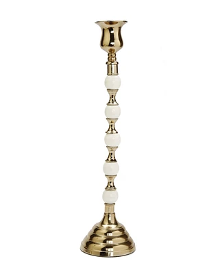 Classic Touch Candle Holder and Beaded Stem, 5" x 12"