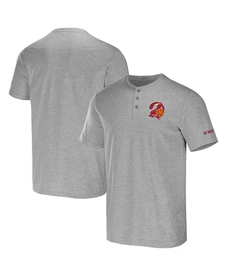 Men's Nfl x Darius Rucker Collection by Fanatics Heather Gray Tampa Bay Buccaneers Henley T-shirt