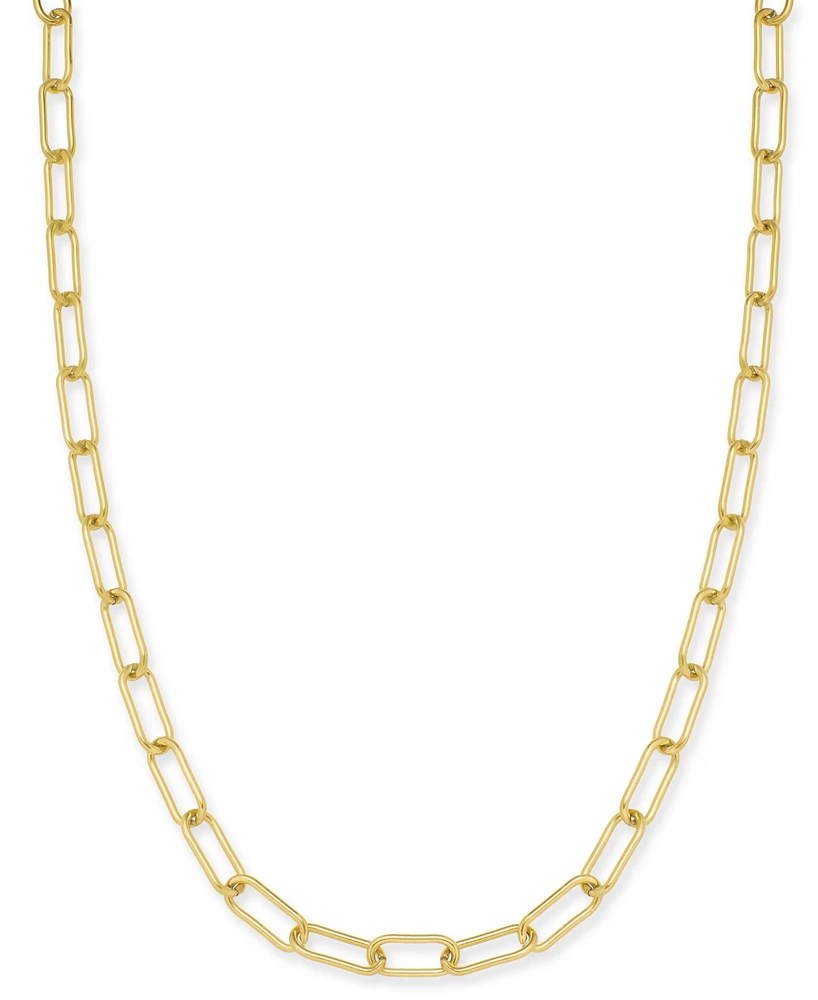 Lola Ade 18k Gold-Plated Stainless Steel Paperclip Chain 18" Collar Necklace