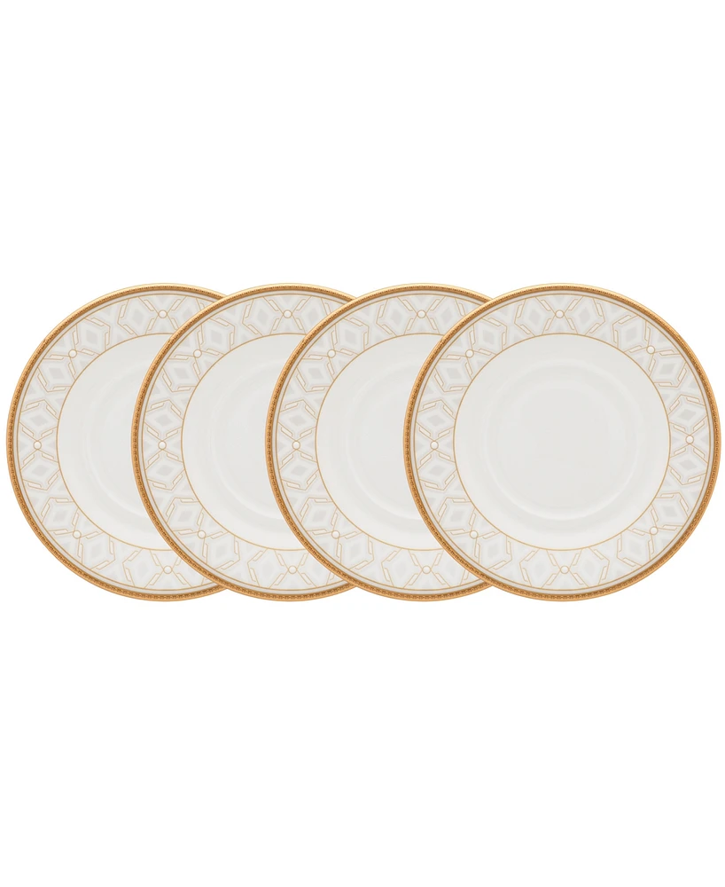 Noritake Noble Pearl Set Of 4 Saucers, 6"