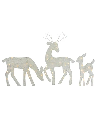Northlight 29" Led Lighted Reindeer Family Outdoor Christmas Decorations, Set of 3