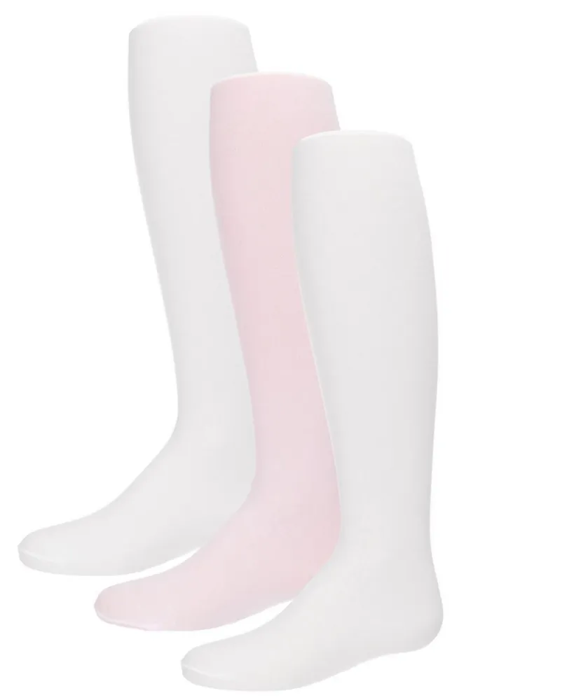 MeMoi Baby Girls Solid Nylon Opaque Basic Non-Binding Tights 3 Pack