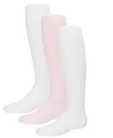 MeMoi Baby Girls Solid Nylon Opaque Basic Non-Binding Tights 3 Pack