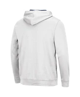 Men's Colosseum White Michigan Wolverines Slash Stack 2.0 Pullover Hoodie