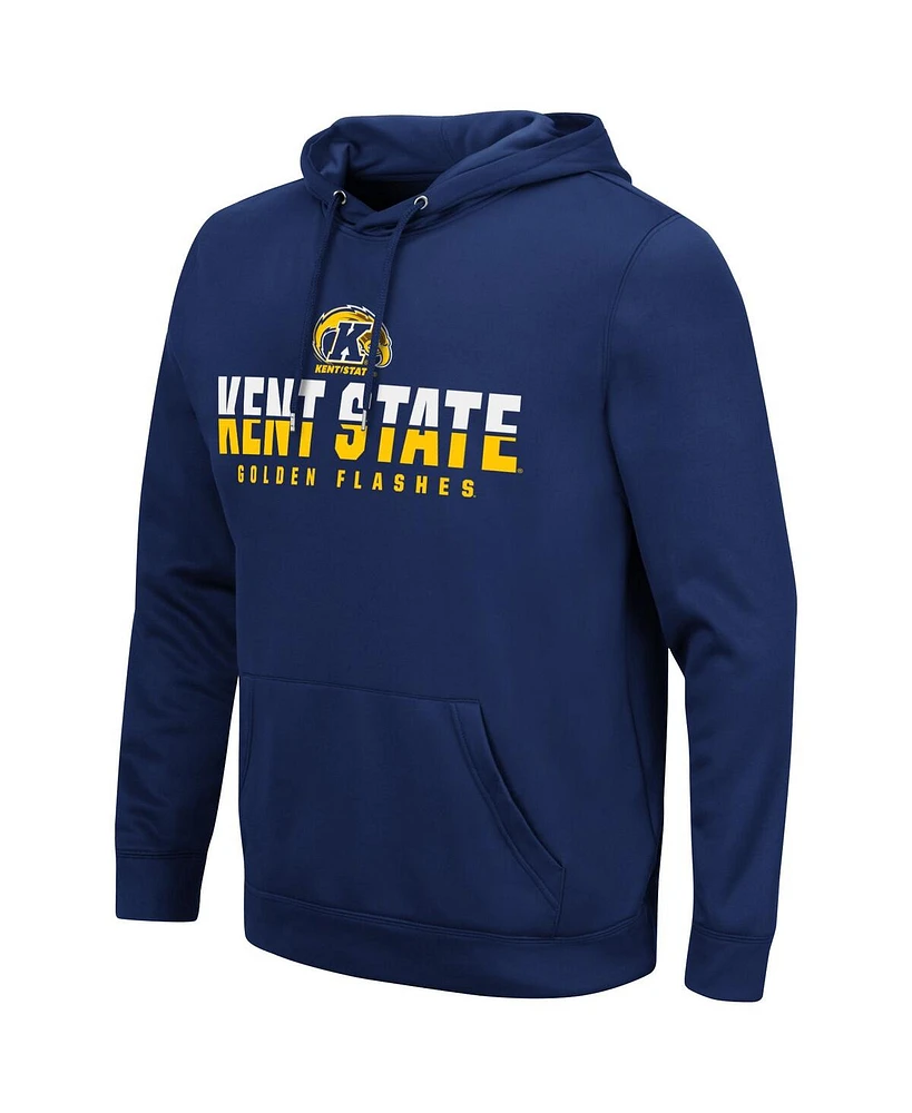 Men's Colosseum Navy Kent State Golden Flashes Lantern Pullover Hoodie