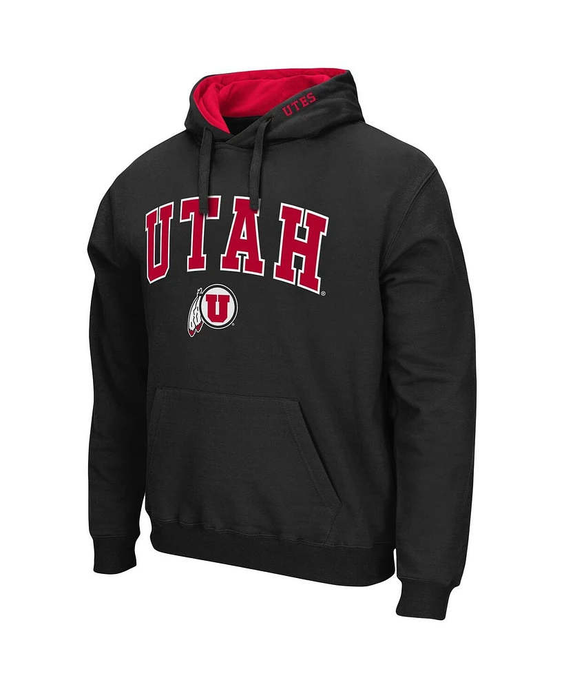 Colosseum Men's Utah Utes Arch and Logo Pullover Hoodie