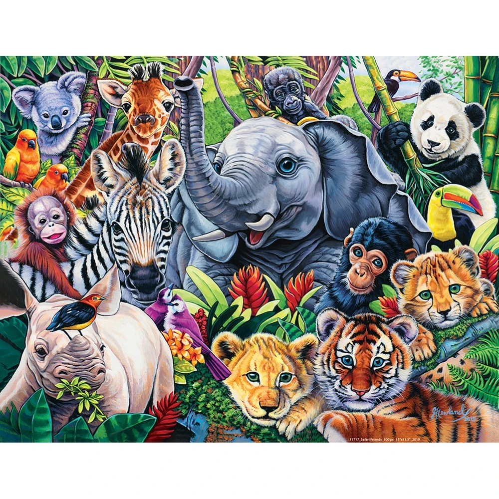 Masterpieces World of Animals - Safari Friends 100 Piece Jigsaw Puzzle