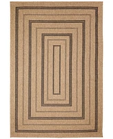 Liora Manne' Sahara Multi Border 3'3" x 4'11" Outdoor Area Rug