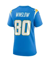 Women's Nike Kellen Winslow Powder Blue Los Angeles Chargers Game Retired Player Jersey