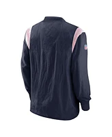 Men's Nike Navy New England Patriots Sideline Athletic Stack V-neck Pullover Windshirt Jacket