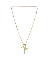 Charged Stone Pendant Charm Necklace