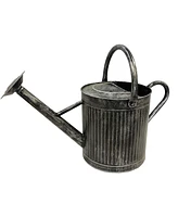 Gardener's Select Gardener Select Vertical Lines Metal Watering Can Black Wash 2.5 Gal