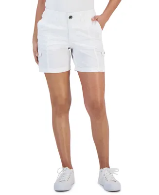 Style & Co Women's Petite Mid-Rise Comfort-Waist Cargo Shorts, Macy's Exclusive