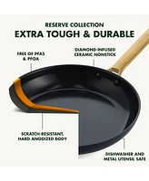 GreenPan Reserve Hard Anodized Aluminum, Stainless Steel 3 Piece Nonstick Frying Pan Set
