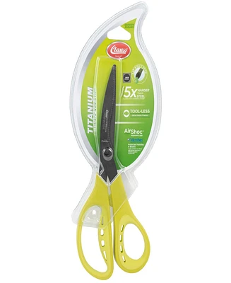 Clauss 18484 Airshoc Titanium Non Stick Garden Shear, Green