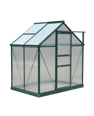 Outsunny 6' x 4' x 7' Large Polycarbonate Walk-in house,