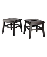 Winsome Kaya 2-Piece Wood Conductor Stool Set