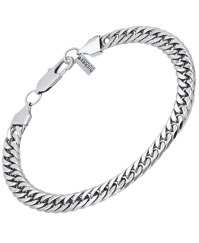 hickey by Hickey Freeman Stainless Steel Wide Flattened Curb Chain Bracelet