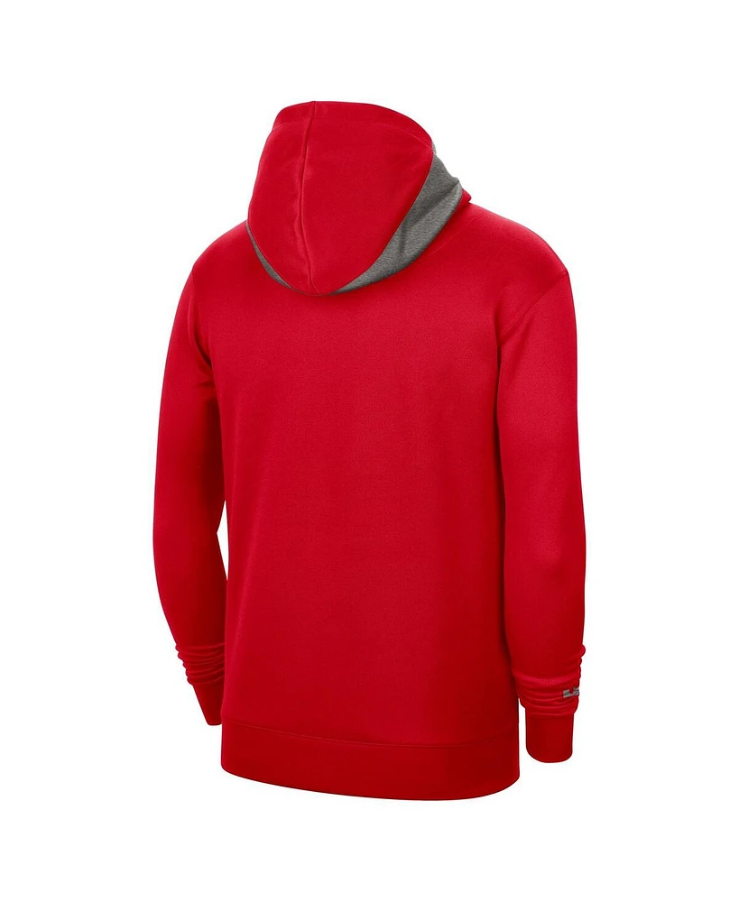 Men's Nike Scarlet Ohio State Buckeyes Team Basketball Spotlight Performance Pullover Hoodie