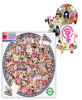 Eeboo Piece and Love Women March 500 Piece Round Circle Jigsaw Puzzle Set
