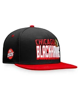 Men's Fanatics Black, Red Chicago Blackhawks Heritage Retro Two-Tone Snapback Hat