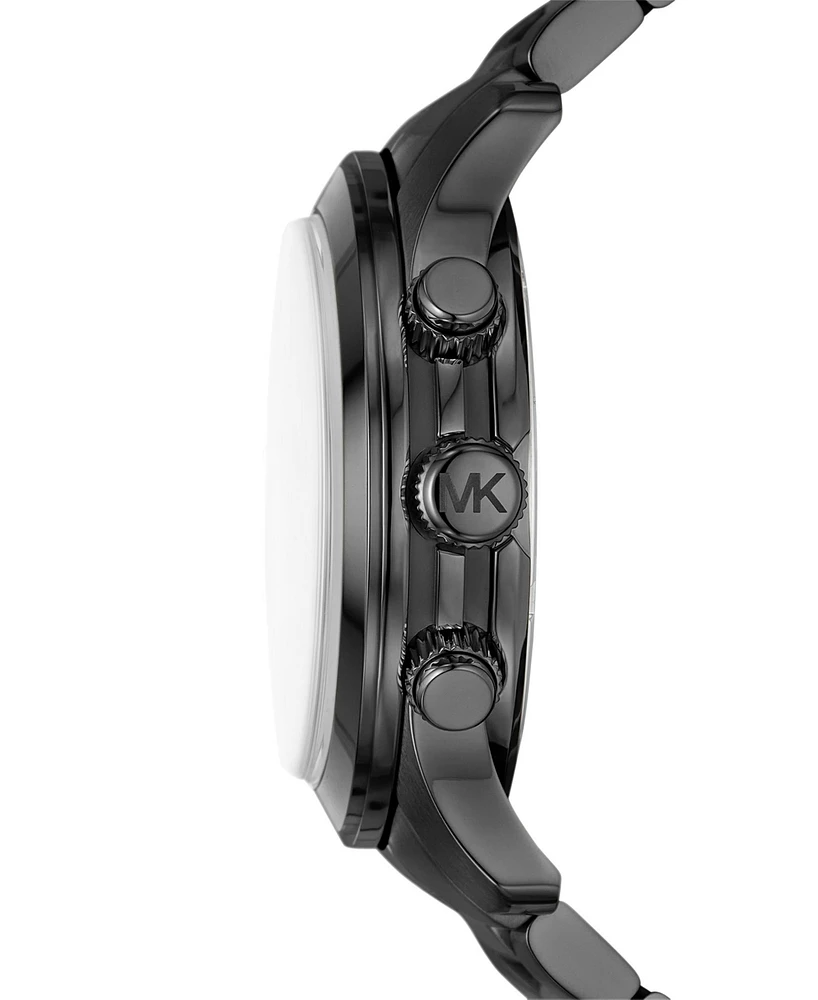 Michael Kors Unisex Runway Chronograph Black Stainless Steel Bracelet Watch, 45mm