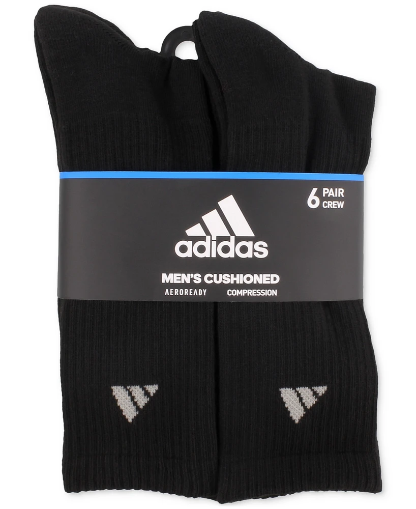 adidas Men's Cushioned Athletic 6-Pack Crew Socks
