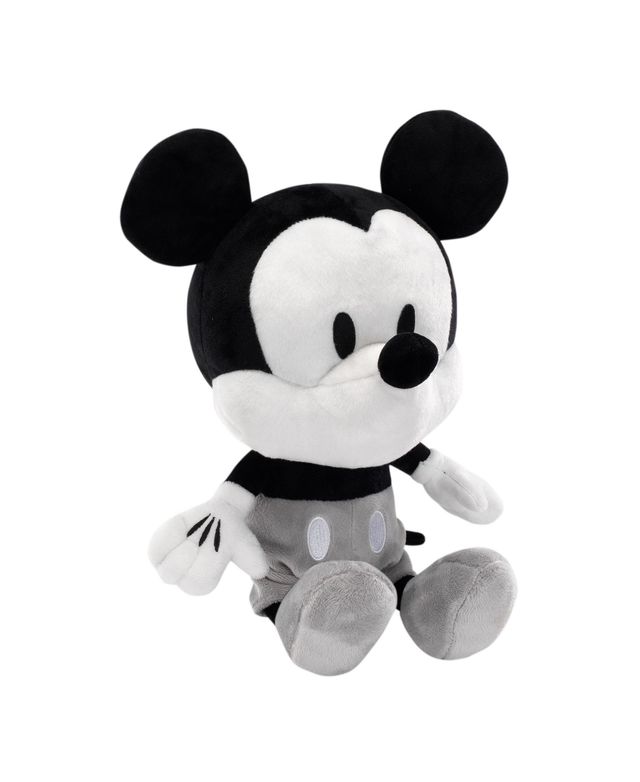 Lambs & Ivy Disney Baby Mickey Mouse Black/White Plush Stuffed Animal Toy by