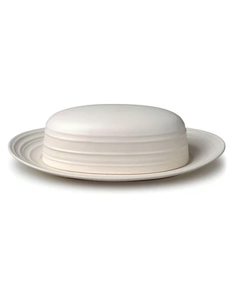 Mikasa Swirl Covered Butter Dish