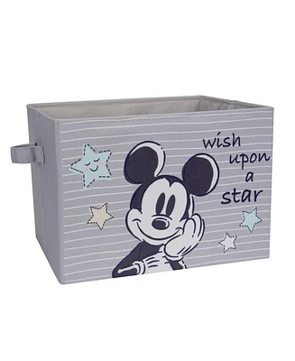Lambs & Ivy Disney Mickey Mouse Gray Foldable Storage Basket/Container/Bin