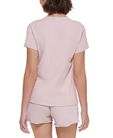 Calvin Klein Performance Embroidered V-Neck Logo T-Shirt