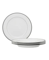 Noritake Regina Platinum Set of 4 Bread Butter and Appetizer Plates, Service For 4