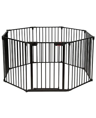 Costway Baby 8 Panel Safe Metal Gate Play Yard