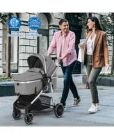 Costway Baby 2 in 1 Convertible Stroller High Landscape
