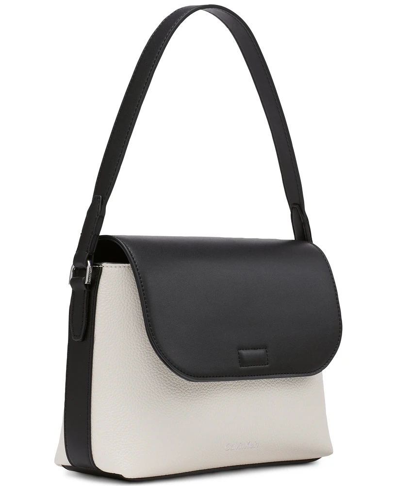 Calvin Klein Millie Small Convertible Shoulder Bag with Striped Crossbody Strap