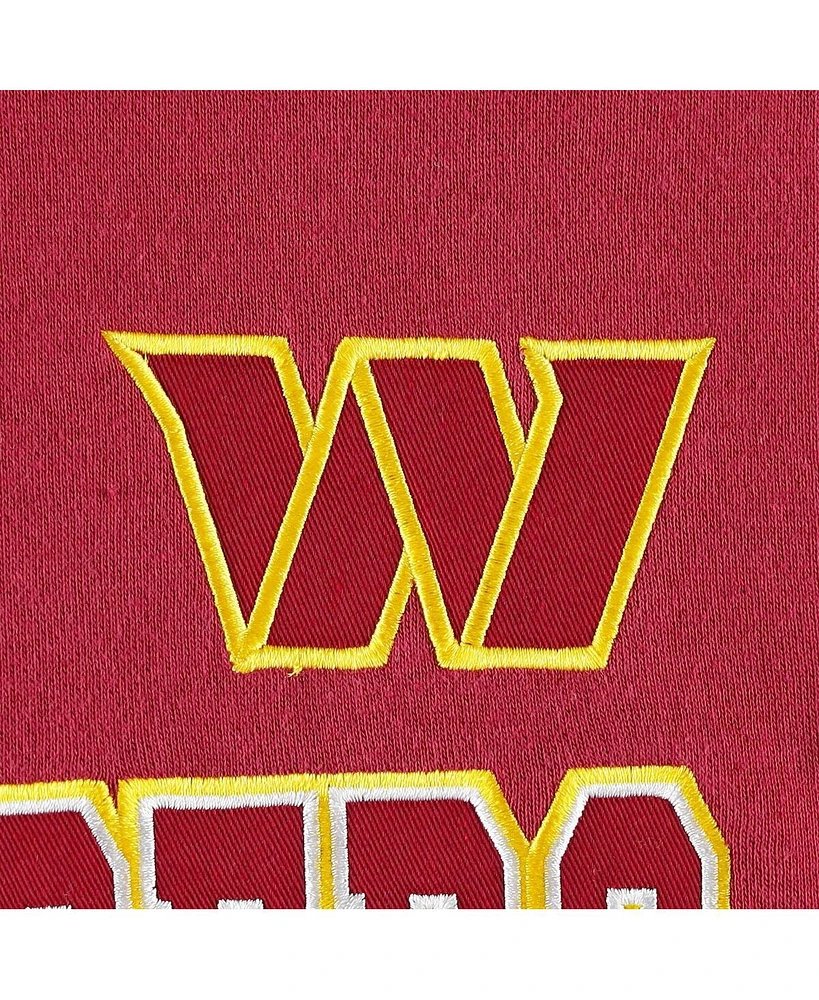 Men's Starter Burgundy Washington Commanders Draft Fleece Raglan Pullover Hoodie