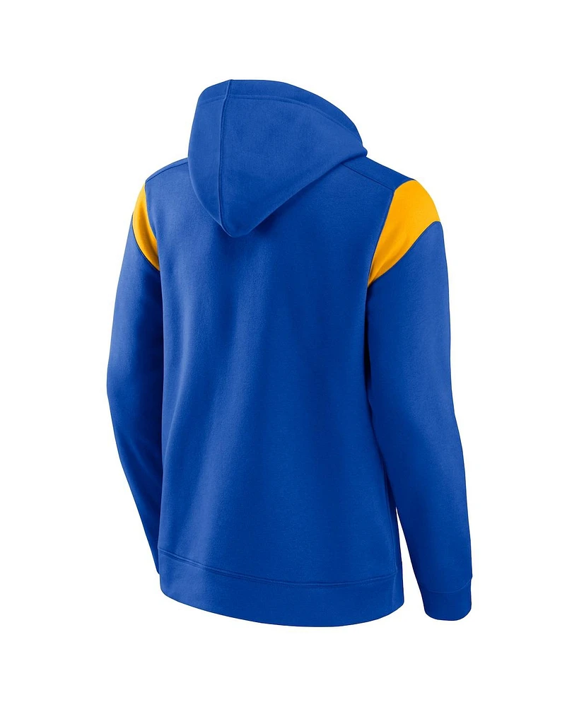 Men's Fanatics Royal Los Angeles Rams Call The Shot Pullover Hoodie